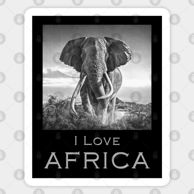 I LOVE AFRICA Magnet by MiroDesign